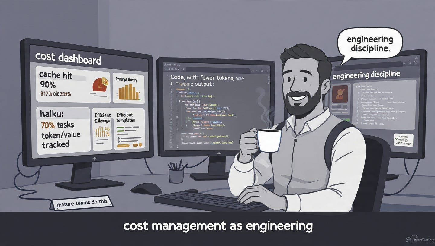 Developer working efficiently at a laptop, multiple screens showing a well-organized workflow